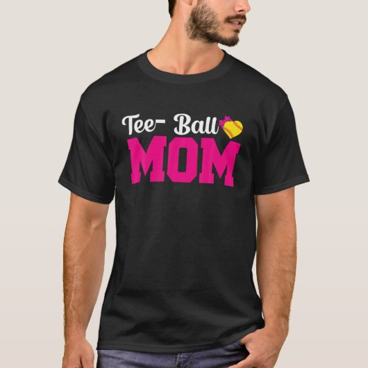 Mama Muttertag T-Shirt Teeball Mama Bären Basebal (Vorderseite)