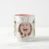 MAMA Muttertag Wasserfarbe Wildblumen Foto Tasse (Zentrum)