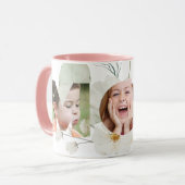 MAMA Muttertag Wasserfarbe Wildblumen Foto Tasse (Vorderseite Links)