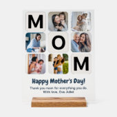 Mama Muttertagsfoto Collage Akryllisches Zeichen Acrylschild (Vorderseite)