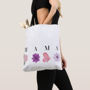 MAMA Muttertagsgeschenk mit Schmetterlingen und Bl Tasche