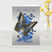 Mama, Muttertagskarte mit Schmetterlingen Karte (Gelbe Blume)