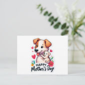Mama Muttertier Feiertagspostkarte (Stehend Vorderseite)