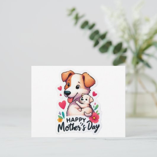 Mama Muttertier Feiertagspostkarte (Stehend Vorderseite)