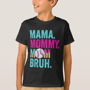 Mama Mutti Mom Bruh Baseball-Mutter Tropf Eiscreme T-Shirt