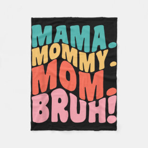 Mama Mutti Mom Bruh Groovy Muttertag 1 Fleecedecke