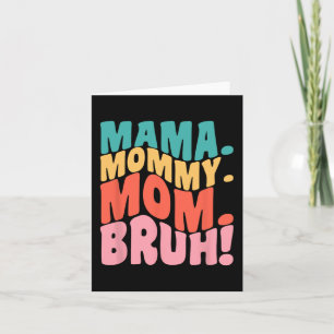 Mama Mutti Mom Bruh Groovy Muttertag 1 Karte