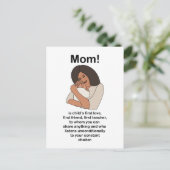 Mama Mutti Mutter Zitat Geburtstag Postkarte (Stehend Vorderseite)