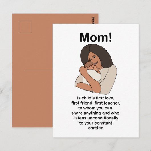 Mama Mutti Mutter Zitat Geburtstag Postkarte (Vorne/Hinten)