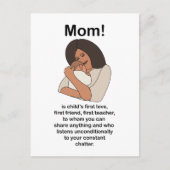 Mama Mutti Mutter Zitat Geburtstag Postkarte (Vorderseite)