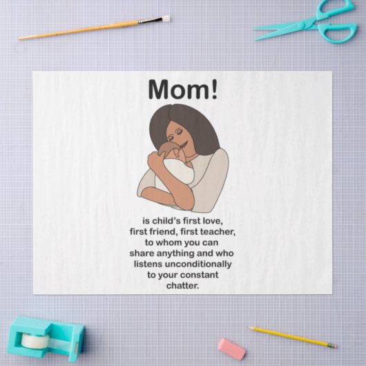 Mama Mutti Mutter Zitat Geburtstag Seidenpapier (Basteln)