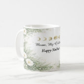Mama My Guiding Light Botanical Moon Phase Gift Kaffeetasse (Vorderseite Links)