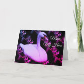 Mama My Hero Regal Swan Birthday Card Karte (Vorderseite)