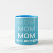 MAMA My Superhero Blue Zweifarbige Tasse (Mittel)