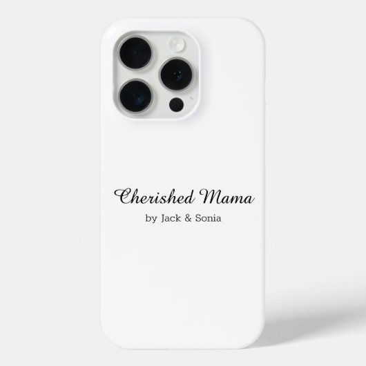 Mama, Name der Kinder, moderne Mama, Case-Mate iPhone Hülle (Rückseite)
