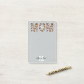 Mama Name und Monogram Seashell hinzufügen Post-it Klebezettel (Auf Schreibtisch)
