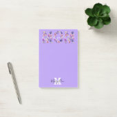 Mama Name und violette Monogramm-Blumen hinzufügen Post-it Klebezettel (Büro)