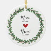 Mama | Nana Year Est. Keramik Ornament (Vorne)