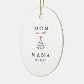 Mama | Nana Year Est. Weihnachten Keramik Ornament (Links)