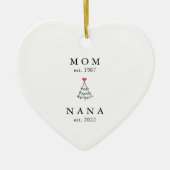 Mama | Nana Year Est. Weihnachtsschmuck Keramik (Vorne)