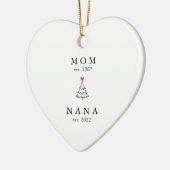 Mama | Nana Year Est. Weihnachtsschmuck Keramik (Links)