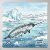 Mama Narwal und Kinderkrippe Poster (Vorne)