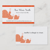 Mama-nennende Karte niedliche Schnecken (Vorne/Hinten)