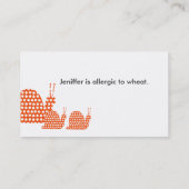 Mama-nennende Karte niedliche Schnecken (Rückseite)