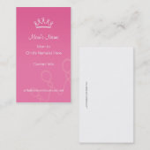 Mama-nennende Karte - rosa Kronen-Visitenkarte (Vorne/Hinten)