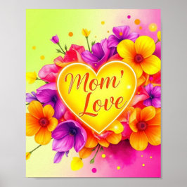 Mama-Neon-Liebe-Burst Poster