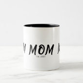 Mama neu gegründet Geschenk Zweifarbige Tasse (Mittel)