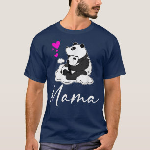 Mama Niedlich Baby Panda Bear Mothers Day Mama Hea T-Shirt