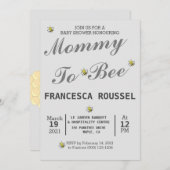 MAMA, NIEDLICH Graue BABY-DUSCHE ZU SEIN Einladung (Vorne/Hinten)