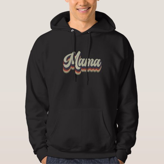 Mama Niedlich Letter Vintag Retro Hoodie (Vorderseite)