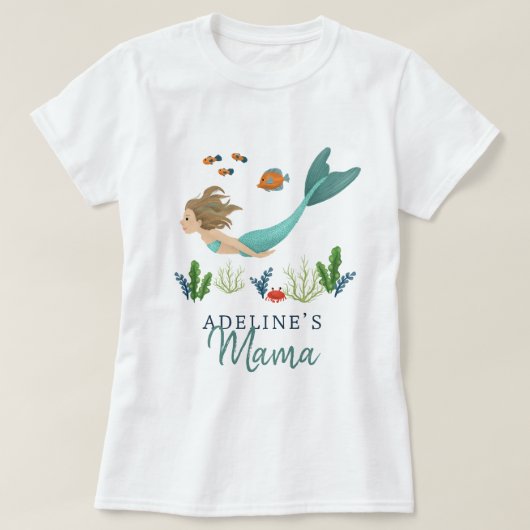 Mama Niedlich & magisch Untermeer Meerjungfrau Mam T-Shirt (Design vorne)