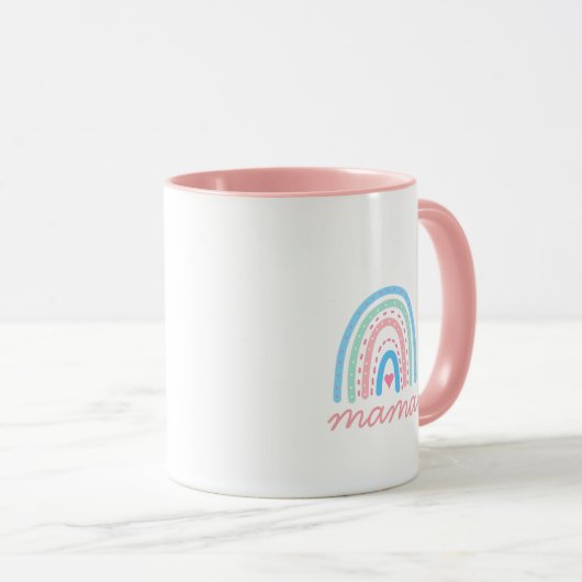 Mama Niedlich Rainbow Coffee Tasse (VorderseiteRechts)