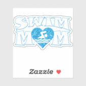 Mama Niedlich Schwimmen und Tauchen Team Mama Kont Aufkleber (Blatt)