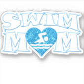 Mama Niedlich Schwimmen und Tauchen Team Mama Kont Aufkleber (Vorderseite)