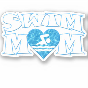 Mama Niedlich Schwimmen und Tauchen Team Mama Kont Aufkleber