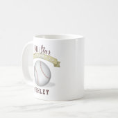 Mama Niedlich Whimsical All Star Baseball Vintages Kaffeetasse (Vorderseite Links)
