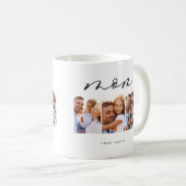 Mama niedliche moderne Drehbuch-MultiFoto-Geschenk Kaffeetasse (VorderseiteRechts)