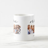 Mama niedliche moderne Drehbuch-MultiFoto-Geschenk Kaffeetasse (Mittel)