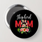 Mama Niedlicher Deutscher Schäferhund Button (Vorne & Hinten)