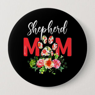 Mama Niedlicher Deutscher Schäferhund Button