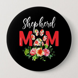 Mama Niedlicher Deutscher Schäferhund Button