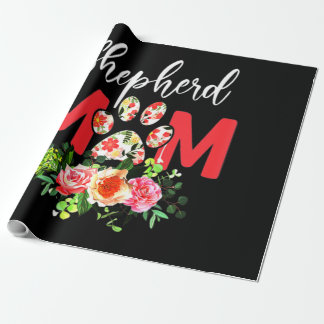 Mama Niedlicher Deutscher Schäferhund Geschenkpapier