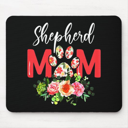 Mama Niedlicher Deutscher Schäferhund Mousepad (Vorne)