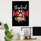 Mama Niedlicher Deutscher Schäferhund Poster (Heimbüro)