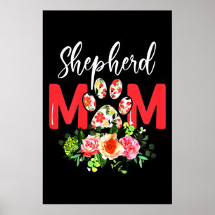 Mama Niedlicher Deutscher Schäferhund Poster