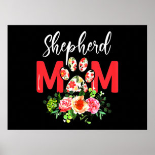 Mama Niedlicher Deutscher Schäferhund Poster